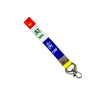 Buddhist Prayer Om Mani Padme Hum Ribbon Key Chain 6 inches Locking Hook keychain