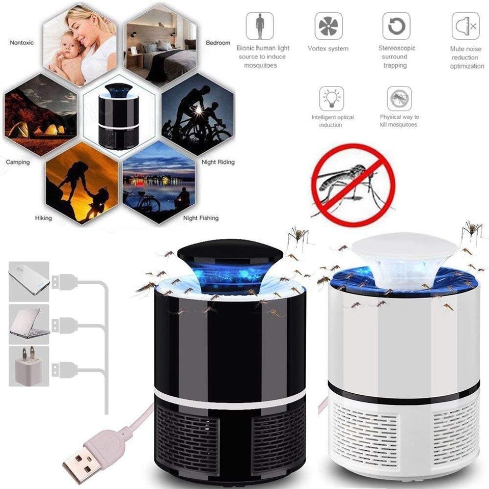 Electronic Eco-Friendly USB Powered UV LED Super Trap Mosquito Insect Killer Lamps Light Machine for Home, office - halfrate.in