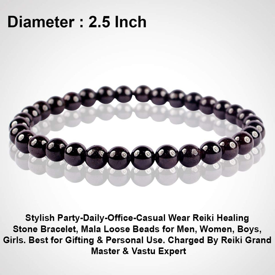 Certified Red Garnet Natural Crystal Stone Bracelet Energized Reiki Healing and Crystal Healing for Men & Women