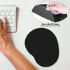 Mouse Pad Ergonomic with Gel Comfort Wrist Rest Support, Gaming Mouse Pad with Lycra Cloth Nonslip PU Base for Computer, Laptop, Home, Office & Travel (Gel Mousepad, Black)