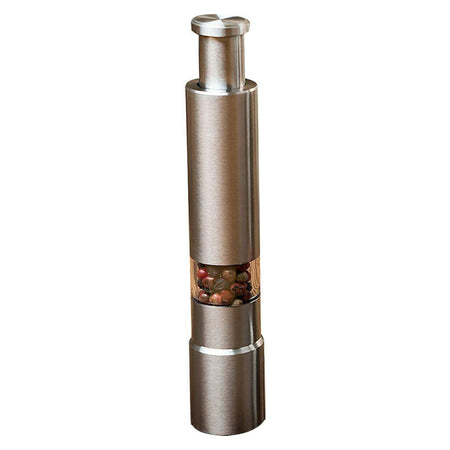 Thumb Push Pepper spice sea salt spice Grinder Stainless Steel Mill crusher pump - halfrate.in