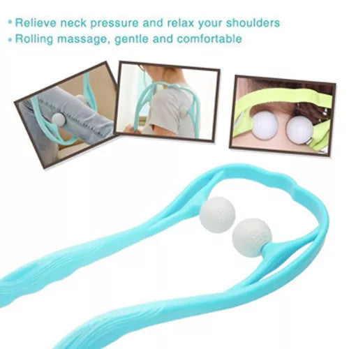 Neck Cervical Massager Manual Shoulder Neck Therapeutic Deep Tissue Massager Trigger Point Massage Tool Neck Massager for Neck Muscle Pain Relief