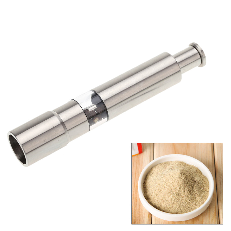 Thumb Push Pepper spice sea salt spice Grinder Stainless Steel Mill crusher pump - halfrate.in
