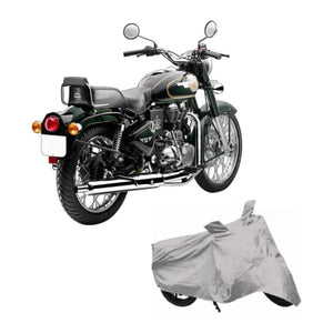 Royal Enfield Bullet 350 Motorcycle / Bike cover Waterproof High Quality Silver with Buckle compatible