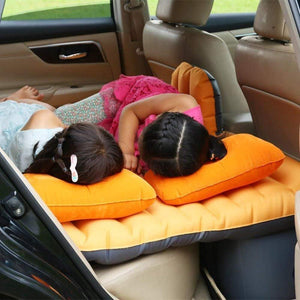 Car Bed Mattress with Two Air Pillows, CAR BED Inflatable Car Air Mattress with Pump (Portable) Travel, Camping - halfrate.in