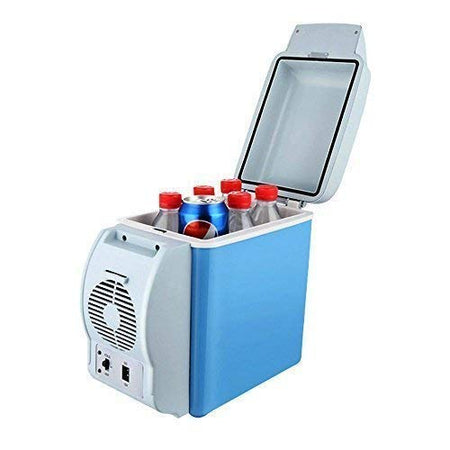 Mini Refrigerator Portable Fridge 12V Auto Mini Car Travel Fridge ABS Multi-Function Home Cooler Freezer Warmer Cooling & Warming Refrigerator - 7.5Ltr