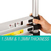 Portable and Compact 7-Steps Telescopic Foldable Aluminium Anodized Silver Ladder 150 KG Capacity (200 cm, 6.6 ft) - halfrate.in