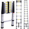 Portable and Compact 7-Steps Telescopic Foldable Aluminium Anodized Silver Ladder 150 KG Capacity (200 cm, 6.6 ft) - halfrate.in