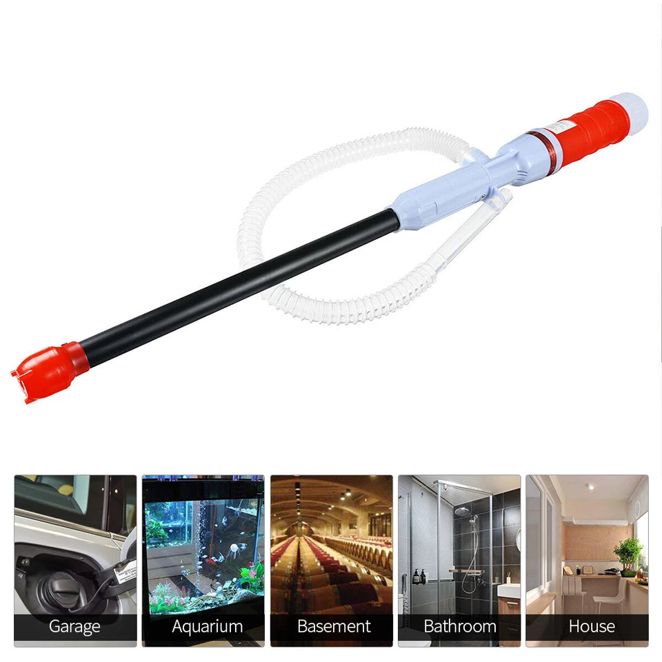 Multi-use Liquid Fuel Water Transfer Siphon Pump 1.5 GPM High Flow Gasoline Diesel 2D Battery Power Operated Handheld Automatic