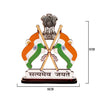 Two Sided Tricolor Indian National Flag / Tiranga with Satyamev Jayate Emblem covered with Acrylic Glass for Car Dashboard, Gifts, Home, Office