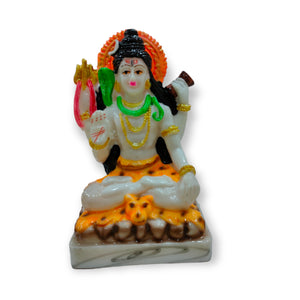 Lord Shiva / Shivji Idol Handcrafted Handmade Marble Dust Polyresin - 13 x 8 cm perfect for Home, Office, Gifting SC-1