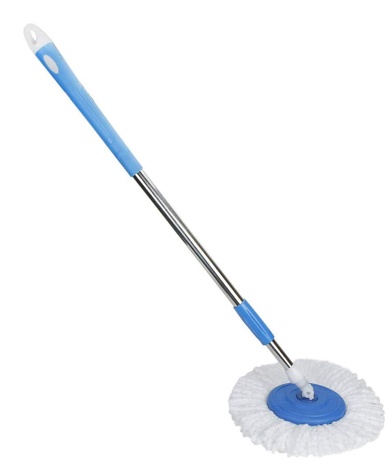 360 Degree Expandable Stainless Steel Stick Rod |Bucket Mop Rod Stick with Plate and 1 Microfiber| (Compatible with all common mops) - halfrate.in