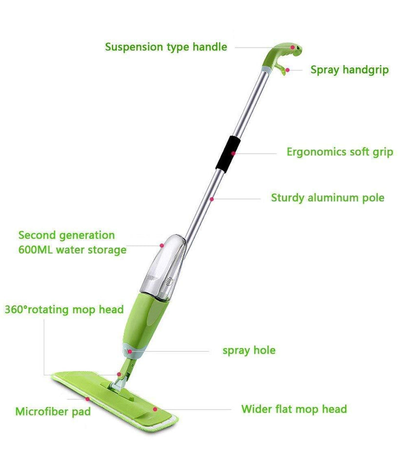 Spray Mop Multifunctional Stainless Steel Microfiber Floor Cleaning Healthy Spraying Mop with Removable Washable Cleaning - halfrate.in