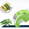 Veg Cutter Sharp Stainless Steel 5 Blade Cutter with Locking System - halfrate.in