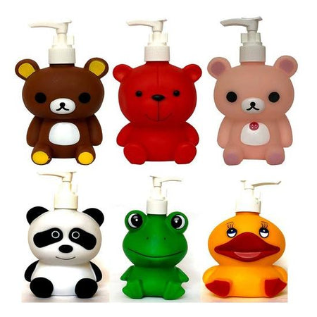 Assorted Cartoon Shaped Soap Dispenser Bottle Multicolour (Pack of 1) - halfrate.in