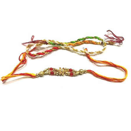 American Diamond Stone Rakhi Raksha Bandhan Rakhi & Silk Thread - Beautiful Rakhi RK1