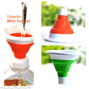 Small Collapsible Mini Plastic Silicone Oil Sauce Funnels - halfrate.in