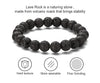 Round Beads Volcanic Lava Crystal Stone 8mm| Bracelet For Reiki Chakra Yoga Meditation| Semi Precious Gemstones Stretchable Bracelet