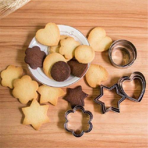 Cookie Cutter Stainless Steel Cookie Cutter With 4Shape, 12 Pieces - halfrate.in