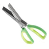 Multifunction 5 blades Scissor Vegetable Chopper Paper Shredder Kitchen Tool - halfrate.in