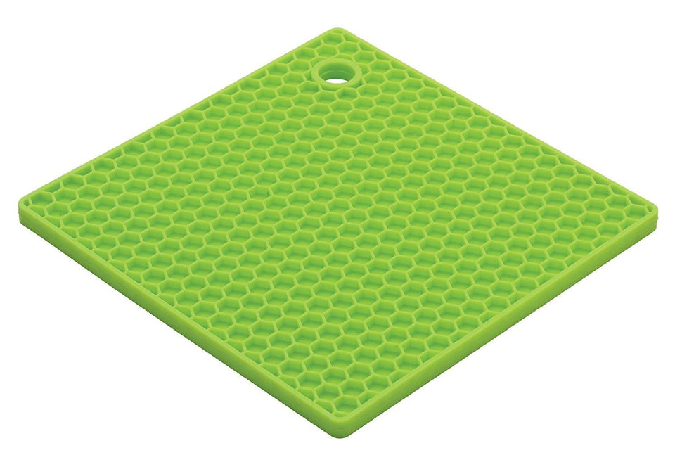 Silicone Square Pot Holder Flexible Honeycomb pattren Non-slip Durable Heat Resistant Placemat Table Mat - halfrate.in