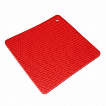 Silicone Square Pot Holder Flexible Honeycomb pattren Non-slip Durable Heat Resistant Placemat Table Mat - halfrate.in