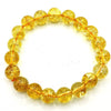 Round Beads Natural Citrine Stone 8 mm Bracelet For Reiki Chakra Yoga Meditation| Semi Precious Gemstones Stretchable Bracelet