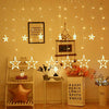 Star Curtain Light 6 Big Star 6 Small Star 138 LED lights with 8 Flashing Modes for Decoration for Diwali, Christmas, Birthday