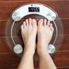 Thick Tempered Glass Electronic Digital Personal Bathroom Health Body Weight Weighing Scale (Transparent) - halfrate.in
