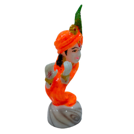 Krishna Face Idol Handcrafted Handmade Marble Dust Polyresin - 16 x 6 cm perfect for Home, Office, Gifting FKC-1