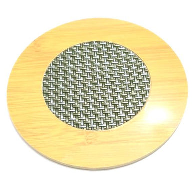 Round Shape Heating Insulation Wooden Coaster Heat Table Ware Pad Placemat for Hot Utensils set of 2 - halfrate.in
