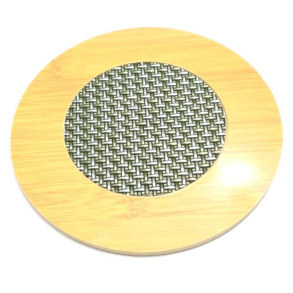 Round Shape Heating Insulation Wooden Coaster Heat Table Ware Pad Placemat for Hot Utensils set of 2 - halfrate.in