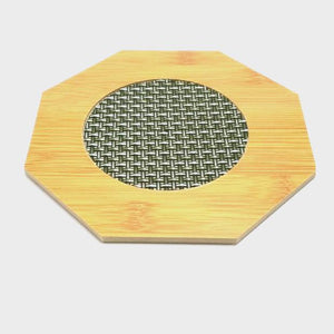 Hexagon Shape Heating Insulation Wooden Coaster Heat Table Ware Pad Place mat for Hot utencils, set of 2 - halfrate.in