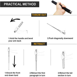 Trekking Poles/Sticks for Walking, Safety, Outdoor Activities, Hiking & Skiing, Self defence, Collapsible & Expandable, Durable Steel