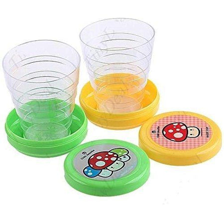 Folding Collapsible Magic Cup Set of 2  folding cups - Mug Glass for Travel - halfrate.in