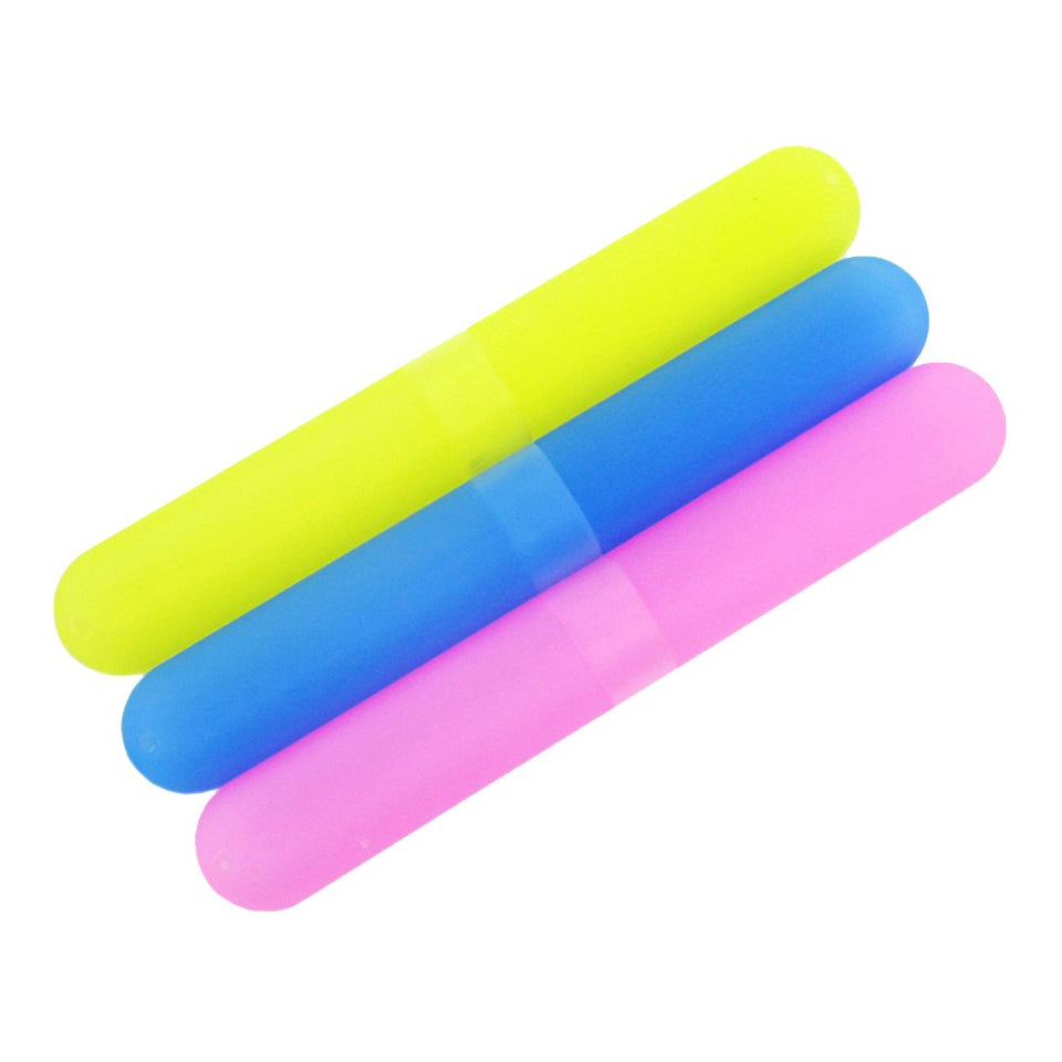 Plastic Toothbrush Cover Anti Bacterial Toothbrush Container Tooth Brush Cap Travel, Home Use Multi Color - 2 pcs