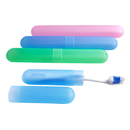 Plastic Toothbrush Cover Anti Bacterial Toothbrush Container Tooth Brush Cap Travel, Home Use Multi Color - 2 pcs
