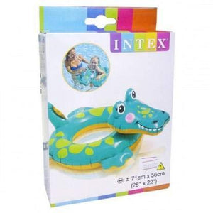 Intex Crocodile Swim Ring for Kids / Swim Ring / Swimming Floaters / Crocodile Shaped Swimming Rings for Kids Inflatable Pool Accessory (Multicolor) - halfrate.in