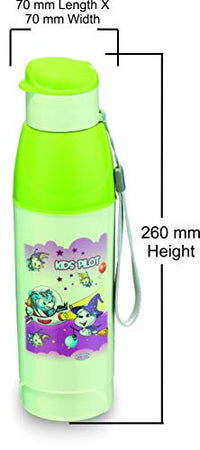 Plastowares Good Luck Plastic Insulated Water Bottle Set Of 2, 500 ml (Pista)