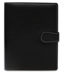 2022 Faux Leather Diary Business Organizer-Planner/Daily Planner Personal Diary, Card-Document Holder (Black) Big size - 9.5 X 7 Inches