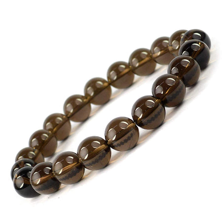Natural Smoky Quartz Round 6mm Beads Bracelet Energised, Natural Smoky quartz stone