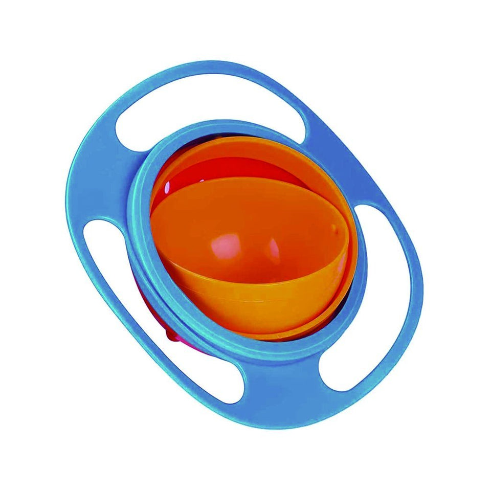 Portable Non Spill Feeding Toddler Gyro Bowl 360 Degree Rotate Dishes for Food - halfrate.in