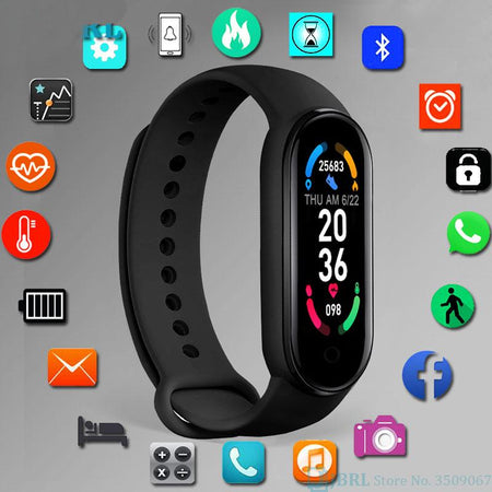 M6 Smartwatch Bracelet smart Wristband Waterproof Sport Step Counter Fitness Tracker Sleep Heart Rate Monitor Bluetooth Smartband