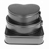 Teflon Coated 3 Pans in Heart, Round, and Square Shaped Cake Moulds  Non-Stick Tins/Pans/Trays with Removable Bottom - halfrate.in