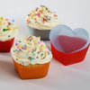 Silicone Cup Cake Moulds Heart Shape- 6 Pcs - halfrate.in