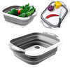 Cutting collapsible Chopping Board/Washing Bowl, Fruit Vegetable Basket 3 in 1 Chopping Board (Random Color) - halfrate.in