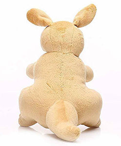 Soft and Plush Light Brown Kangaroo with baby 32 cm | Cute, Loving Animal Soft Toy with Baby | Adorable Soft Toy for Your Kid