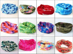 Unisex Headwear Headband Head Wrap UV Resistance Sports Bandana Magic Scarf Face Mask (Assorted Color and Design) (Pack of 6)