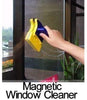Magnetic Window Cleaner Double-Side Glazed Square Two Sided Glass Cleaner Wiper with 2 Extra Cleaning Cotton Cleaner Squeegee Washing Equipment Household Cleaner