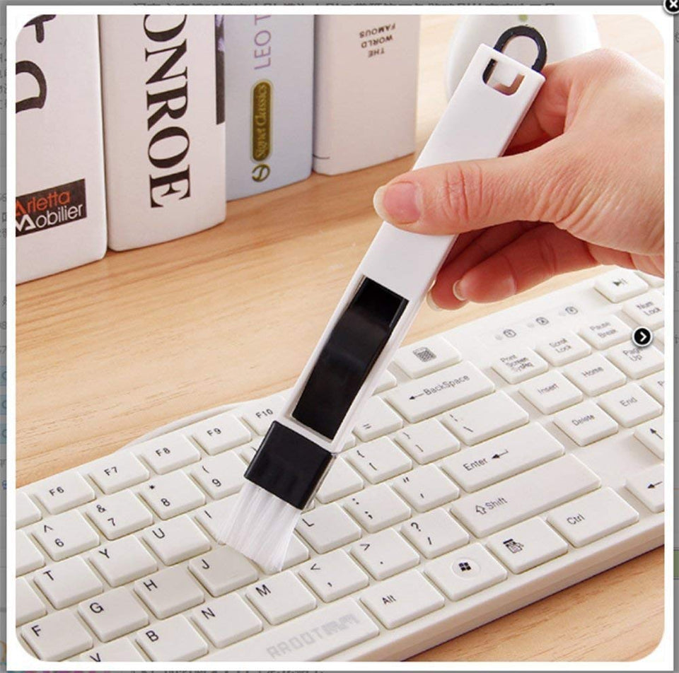 Window Groove Frame Cleaning Brush and Dust Cleaning Brush for Window Slot Keyboard with Mini Dustpan, Door Track Cleaning Brushes, Dust Cleaner Tool for All Corners Edges and Gaps